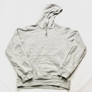 Nike Hoodie Men Small Heather Gray Cotton Fleece Lined Kangaroo Pockets Pullover